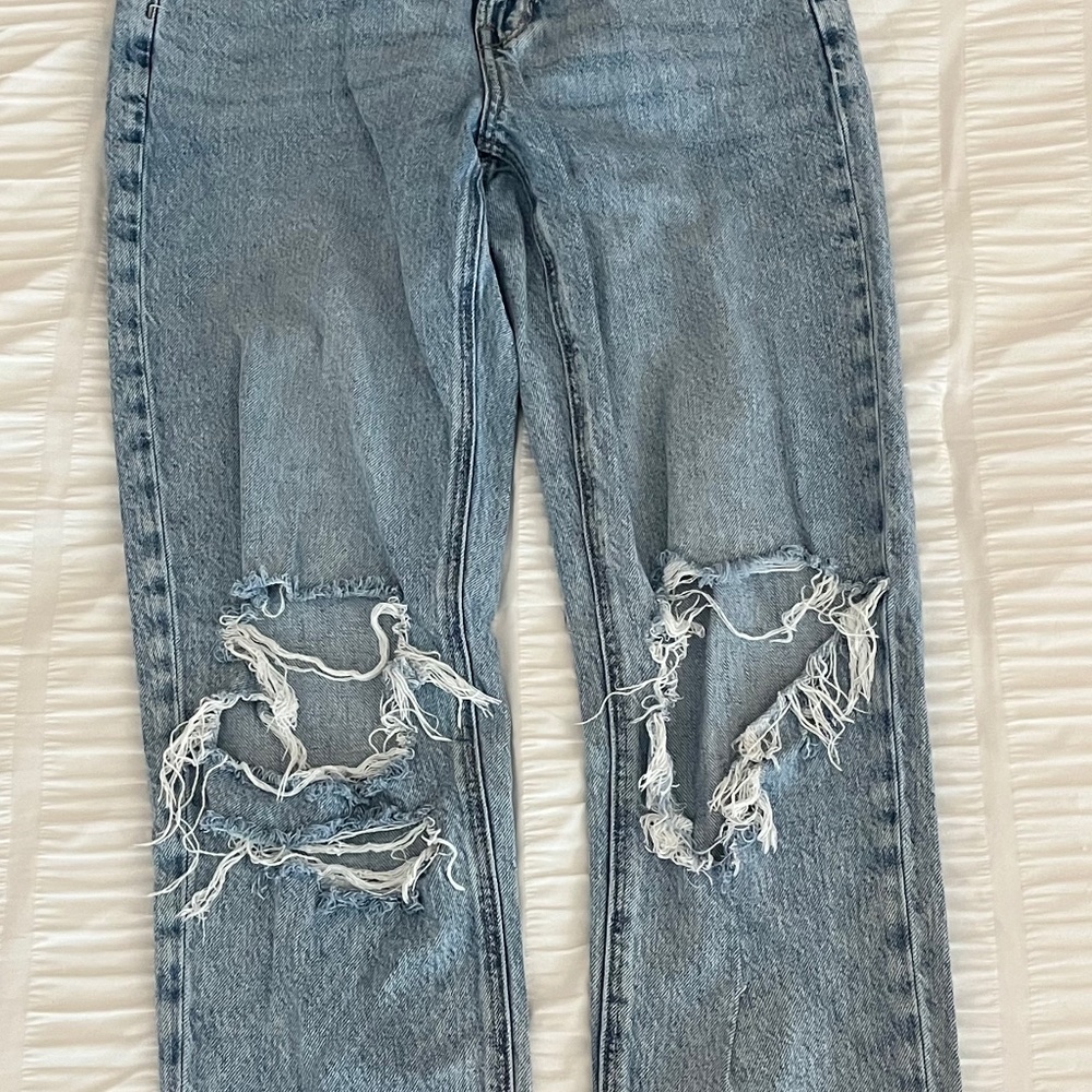 American Eagle Mom Straight Jean size 4 long - Picture 2 of 8